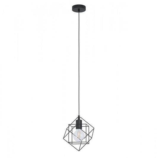 STRAITON LAMP COLG FIERRO NEGRO DM240 1X60W E27