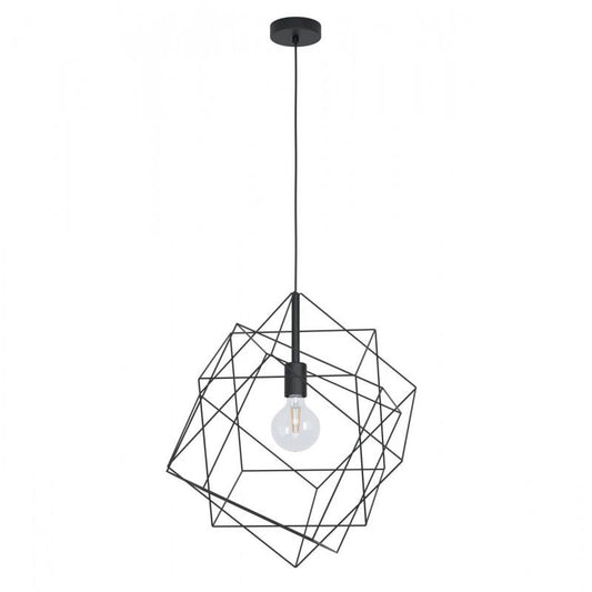 STRAITON LAMP COLG FIERRO NEGRO DM515 1X60W E27