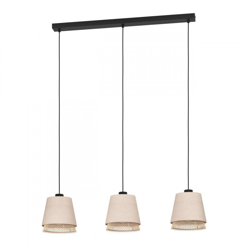TABLEY COLG ACERO NEGRO L890 H1100  E27 3X40W IP20