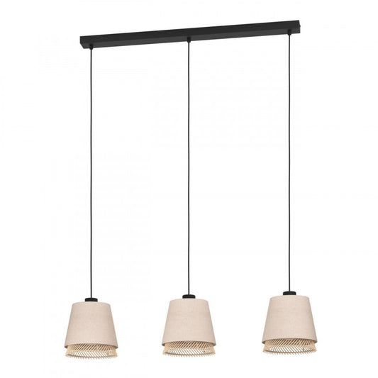 TABLEY COLG ACERO NEGRO L890 H1100  E27 3X40W IP20