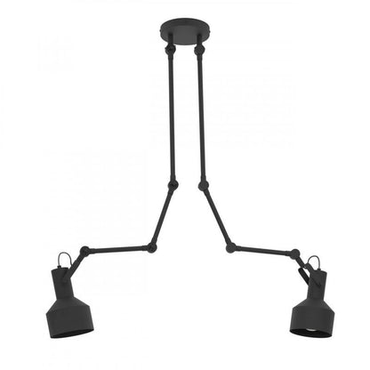TAKELEY LAMP TECHO ACERO NEGRO H1200 E27 2X28W IP20