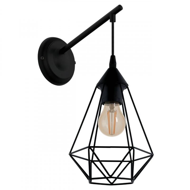 TARBES APLIQUE MURO ACERO NEGRO L155 H375 1X60W E27