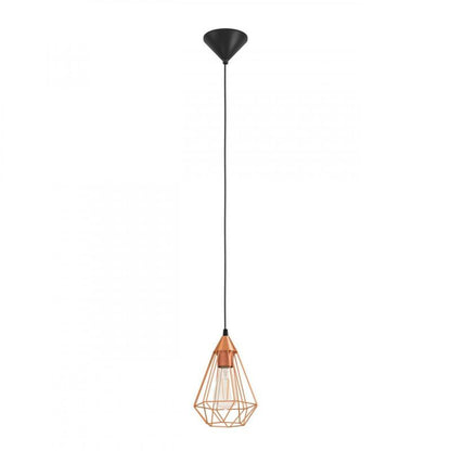 TARBES LAMP COLG ACERO COBRE H1100 DM175 E27 1X60W