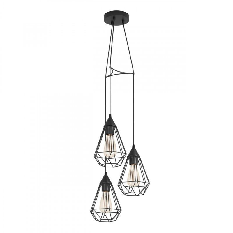 TARBES LAMP COLG ACERO NEGRO H1100 DM310 E27 3X60W
