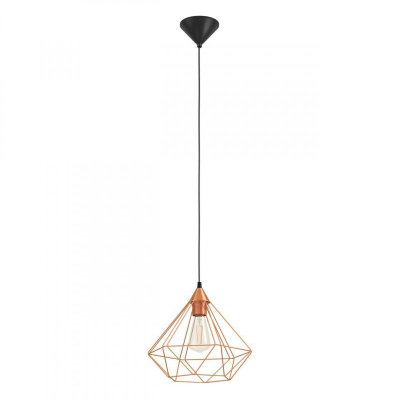 TARBES LAMP COLGANTE ACERO COBRE DM325 A1100 1X60W E27