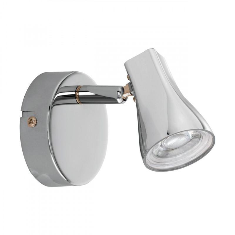 TIBERIO LAMP SPOT ACERO PLASTICO CROMO DM80 LC LED 1X3W