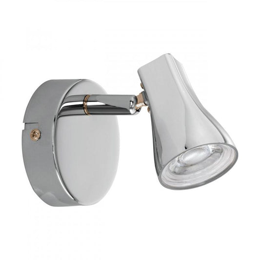 TIBERIO LAMP SPOT ACERO PLASTICO CROMO DM80 LC LED 1X3W