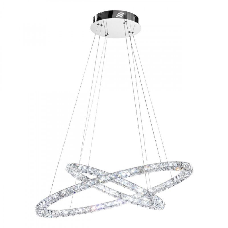 TONERIA LAMP COLG CROM CRISTAL 128x0 5W LED (MD7105-64)