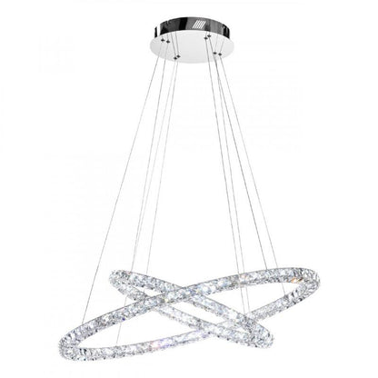 TONERIA LAMP COLG CROM CRISTAL 128x0 5W LED (MD7105-64)