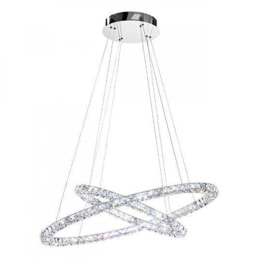 TONERIA LAMP COLG CROM CRISTAL 128x0 5W LED (MD7105-64)