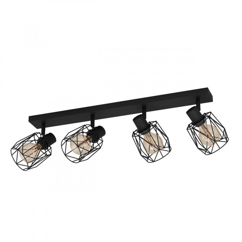 TOSSINO FOCO ACERO NEGRO L770 H230 E27 4X40W IP20