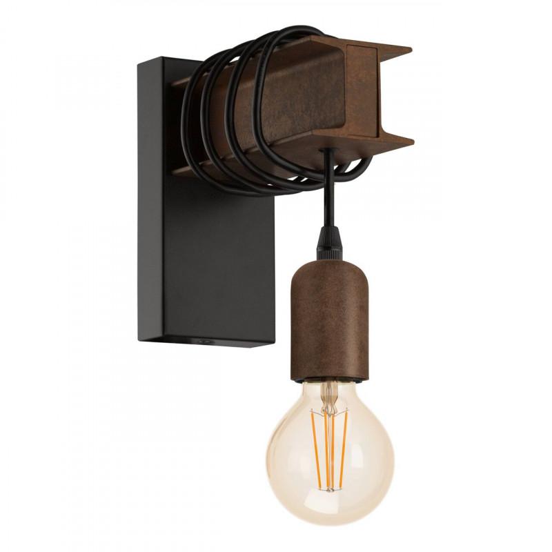 TOWNSHEND 4 APLIQUE MURO ACERO CAFÉ ENVEJ. 80X190  1X10W E27