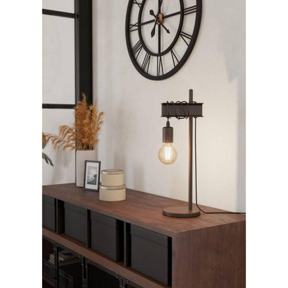 Lamparas Sobremesa E27 townshend 4 Marrón Antiguo, Negro