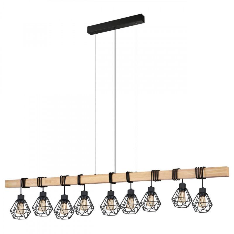 TOWNSHEND 5 LAMP COLG ACER MADER NEGR L1500 H1100 E27 9X60W