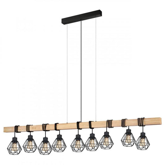 TOWNSHEND 5 LAMP COLG ACER MADER NEGR L1500 H1100 E27 9X60W