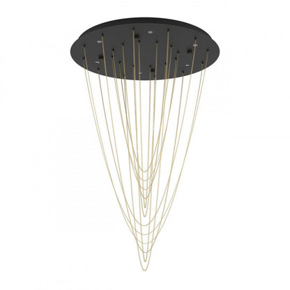 TREPUCO COLG ACERO NEGRO L19,77 DM875 3000K 3060lm 6X5,4W