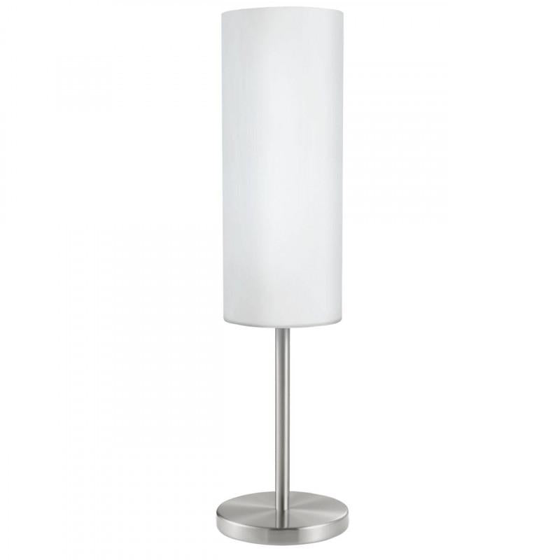 TROY 3 SOBREMESA PEDESTAL VIDRIO BLANCO H460 1X60W E27