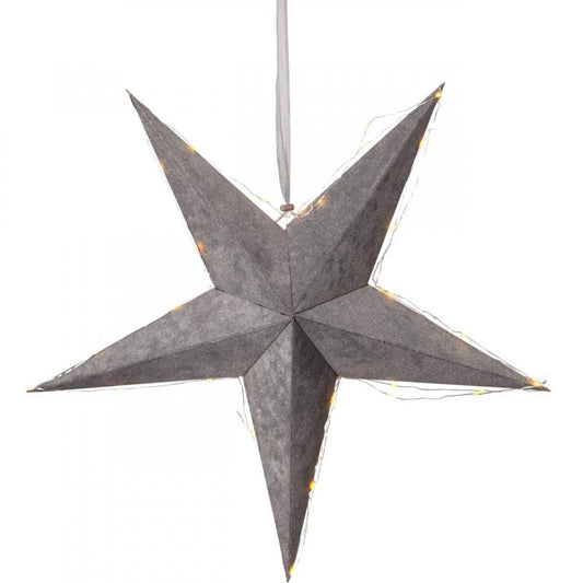 VELVET LAMP NAVIDAD ESTRELLA GRIS 600X210X600 40X0 06W LED