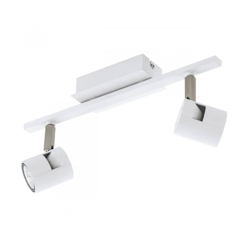 VERGIANO FOCO ALUM ACERO BLANCO SATIN L390 GU10 2X5W