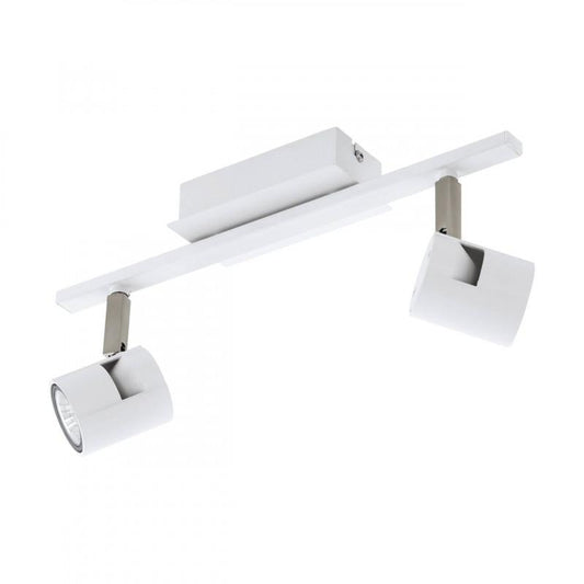 VERGIANO FOCO ALUM ACERO BLANCO SATIN L390 GU10 2X5W