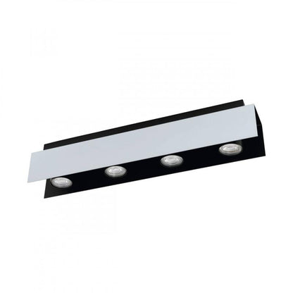 VISERBA FOCO SP ACERO NEGRO GRIS L550 H115 GU10 4X5W