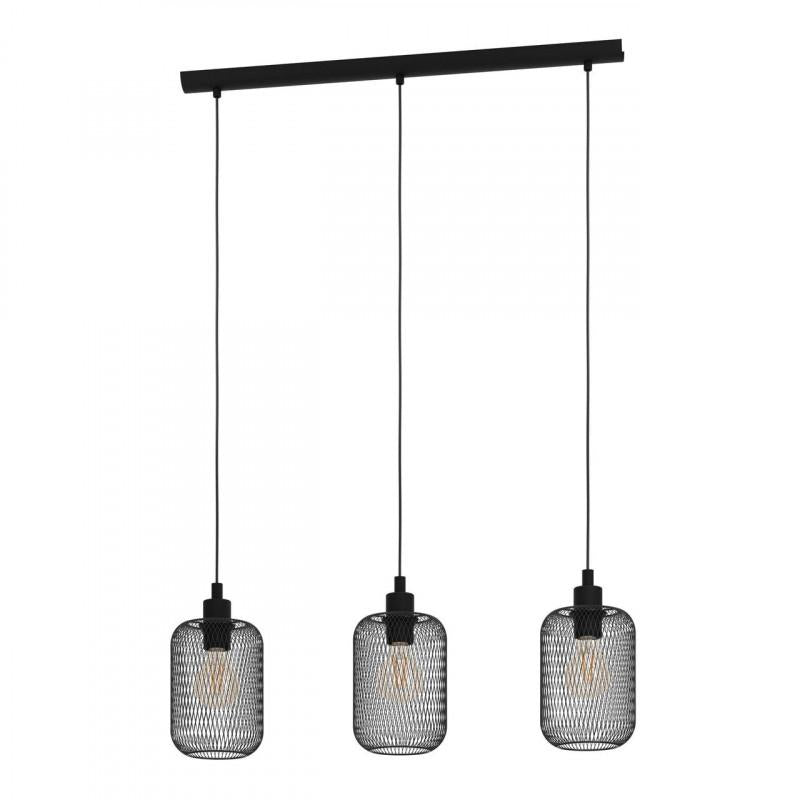 WRINGTON LAMP COLG ACERO NEGRO  L740 H1100 LC E27 3X60W IP20