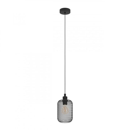 WRINGTON LAMP COLG NEGRO MALLA DM150 1X60W E27