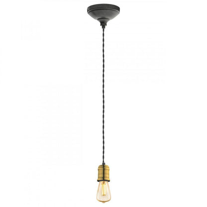 YORTH COLGANTE DORADO ENVEJ NEGRO H2000 DM125 E27 1X60W