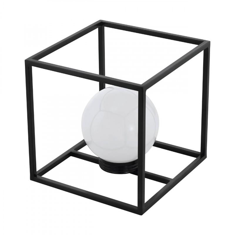 LAMP SOLAR LED 1X0,06W CUBO NEGRO ESFERA BLANCO 250MM