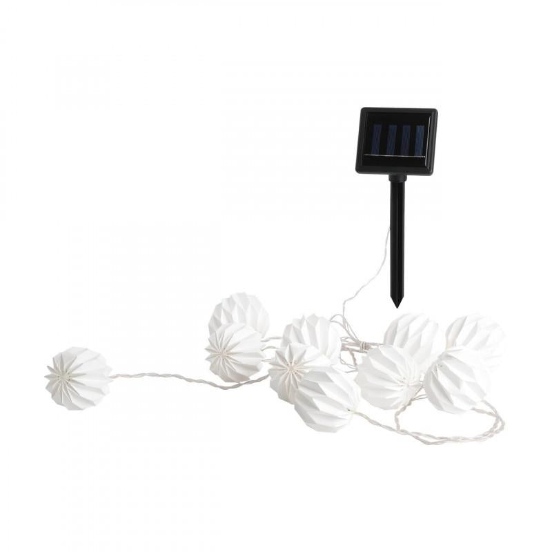 GUIRNALDA SOLAR LED 10X0,06W 2MTS MD60MM BLANCO