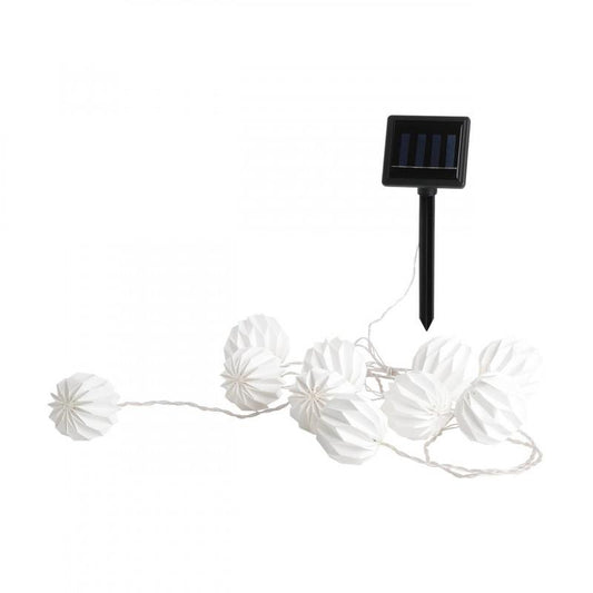 GUIRNALDA SOLAR LED 10X0,06W 2MTS MD60MM BLANCO