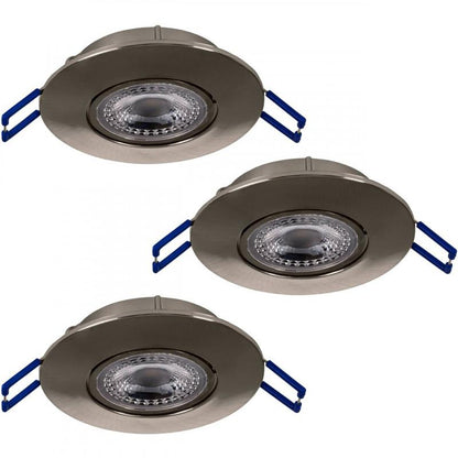 ZUJAR EMB SET 3XLED-EINBAUSPOT Ø90 NICKEL