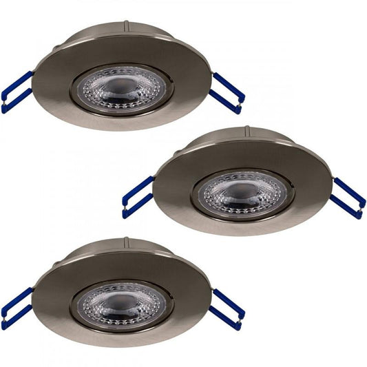 ZUJAR EMB SET 3XLED-EINBAUSPOT Ø90 NICKEL